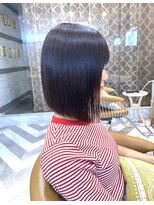 ロンドアベニール 北千住(Lond avenir)&nbsp;【髪質改善】地毛風ストレート　切りっぱなしボブ　前髪　西田