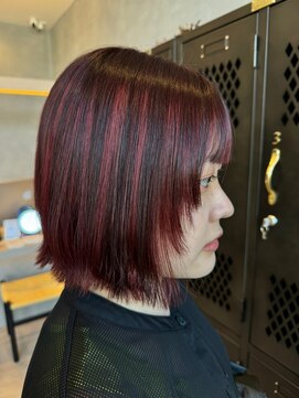 アチーブリス(achieve Liss) 10代20代30代ハイライトレッドボブピンクラベンダー