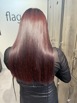 フラッグ(flag) dark　red