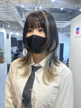 ノブレス ノアール(NOBLESSE NOIR) インナーカラー/ウルフカット