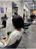 ぱつっとボブ 外ハネボブ 切りっぱなしボブ ショートボブ