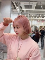 ロンド レア 天神大名店(Lond Le’a) ホワイトブロンド/外ハネボブ/美髪/ワイドバング/ブルーブラック