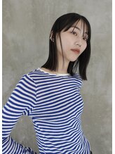 ヘルベチカ・ヘア(Helvetica hair) ミディアムヘア/ロブ/切りっぱなし/切りっぱなしボブ/前髪あり