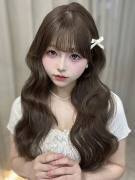 ボタン テンジン(VOTAN tenjin) [votanふうか]オリーブグレージュ/顔周り/レイヤー/天神韓国ヘア