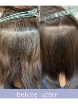 ニックピック(NicPic)&nbsp;カラー+【脱　縮毛矯正　初回】1