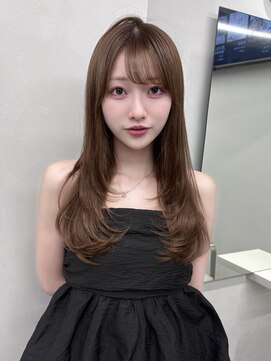 プリアバイポプルス 渋谷(pria by popls) ミディアムレイヤーハッシュカット顔周りレイヤーカット韓国ヘア