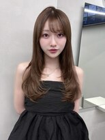 プリアバイポプルス 渋谷(pria by popls) ミディアムレイヤーハッシュカット顔周りレイヤーカット韓国ヘア