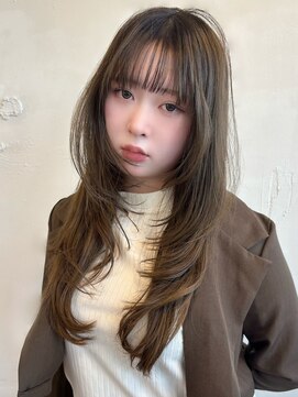 シエルバイアフロート(ciel by afloat) >>レイヤーカット×オリーブベージュ