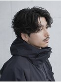 銀座シャドウパーマツイストスパイラルパーマセンターパート眉毛