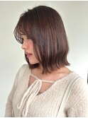 くびれボブ/小顔似合わせ/ココアベージュ/ブリーチなし春p上尾