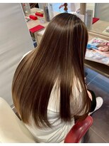 アース いわき店(HAIR&MAKE EARTH)&nbsp;ナチュラルブラウン×美髪ストレートロング