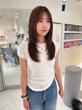 ステラ ヘア デザイン サロン(STELLA hair design salon) ロングレイヤー アッシュブラウン 【杉若】