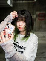 クーヘアー(coohair)&nbsp;フェイスレイヤー/グリーン/アンブレラ