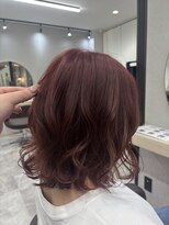 キーン 渋沢(KEEN.)&nbsp;ブリーチなしダブルカラー/チェリーレッド/20代／30代/40代
