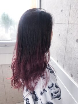 黒髪 ピンクグラデーション L アオ Ao のヘアカタログ ホットペッパービューティー