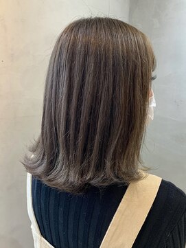 ペスカ 仙台一番町店(pesca) ベージュカラー×切りっぱなしボブ