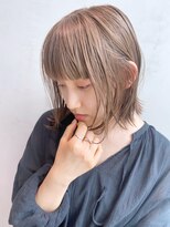 ラベンダーベージュ_オリーブカラーハイライトカラー_58123