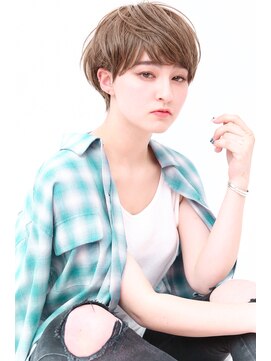 バーニー(BARNEY) イメチェン似合わせ小顔ショートマロンベージュ0704