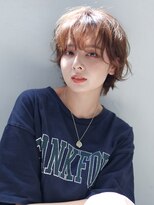 テラスコード(TERRACE CODE) ウェーブショート×キャラメルベージュ　くせ風カール