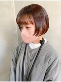 前上りボブ、ボブウルフ、ワイドバング、インナーカラー