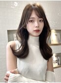 小顔に見えるくびれヘア レイヤーカット 透明感カラー KAKO