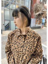 ルーム(Loom.)&nbsp;インナーカラー　デザインカラー　ミニボブ　イヤリングカラー