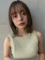 イオ 本厚木(io)&nbsp;ミディアムレイヤーボブシースルーバングベージュカラー小顔