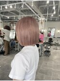 ピンクベージュボブ