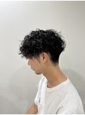 前下がりマッシュ×波巻きツイスパmix　心斎橋波巻きパーマ