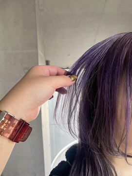 アルカナ 明治神宮前原宿(ARCANA) パープルカラー/顔まわりレイヤー/ハイトーン/ブリーチ