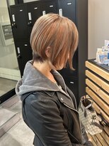 アイリー 名古屋(A/LEE)&nbsp;ミルクティーベージュ/オレンジカラー/ショートボブ