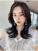 韓国風レイヤー/ハッシュカット/顔まわりレイヤー毛美髪