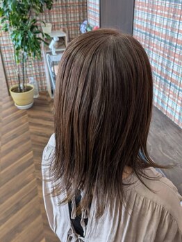 アンティコ 屯田店(antico)の写真/ミルボン最高級オーガニックヘアカラー「ヴィラロドラ」使用◎髪や頭皮に優しく、艶のある美しい仕上がりに