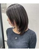 ミディアムレイヤーこっくりダークカラー　髪質改善Period.松阪