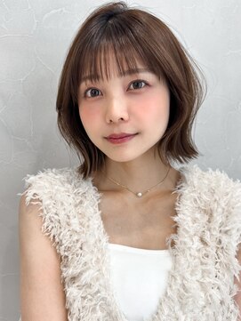 アグノス 青山(Agnos) サイドバンググランマッシュ斜めバングモテ髪デジタルパーマ