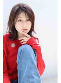 【吹田/豊津】ミディアムヘア×ピンク