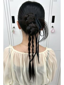 スタイル 横浜(STYLE) 結婚式お呼ばれカチモリ/カチモリ／ヘアセット/リボン/アレンジ