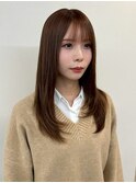 透明感アッシュブラウン/ナチュラルストレート