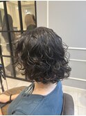 くるくるパーマボブ
