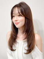 レア 表参道(L'ea)&nbsp;大人ガーリーダークアッシュ似合わせカットミディアムレイヤー