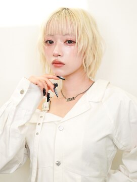 ラフィス ヘアー エルア 武庫之荘店(La fith hair elua) 【La fith】ブロンドベージュ×レイヤーボブ×似合わせカット
