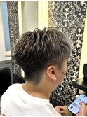 メンズ　ショート　シルバーメッシュ