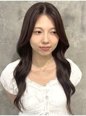 ミルクティーブロンド/ダークブルー/デジタルパーマ/町田