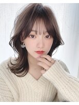 ひし形くびれ（大人かわいいフェザーバング