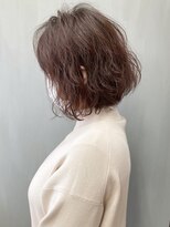 トップヘアー 総社店(TOP HAIR)&nbsp;ぶつ切り大人ボブパーマ _ 冬カラー