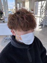 ブランコジーサウス(BLANCO G South) 波巻きスパイラルパーマ×刈り上げマッシュ