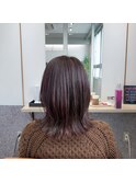 外ハネレイヤー×ピンクベージュ