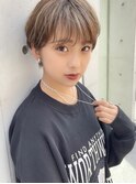 ハイライトベージュカジュアルショート