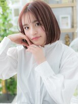 カバーヘアアンドスパ ブリス 浦和(COVER HAIR&SPA bliss)&nbsp;韓国風ベージュピンク小顔切りっぱなしボブa浦和20代30代40代