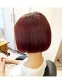 ミニボブ×深みレッド